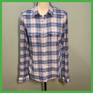 RUEHL No. 925 Blue and Red Plaid Shirt L